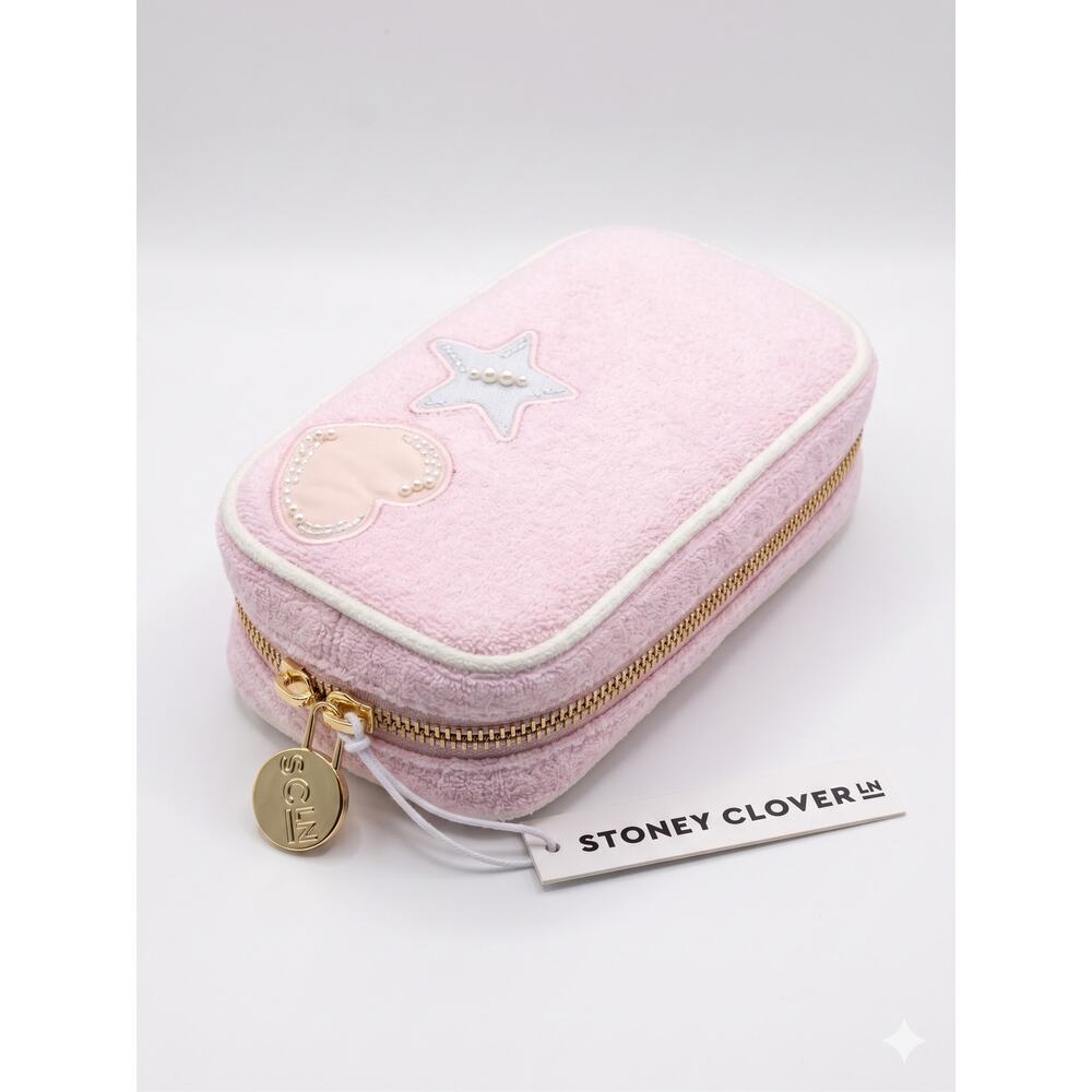 NWT Stoney Clover Lane Terry Small Pouch Embellished Starfish Heart Sun Kissed